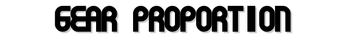 Gear Proportion font